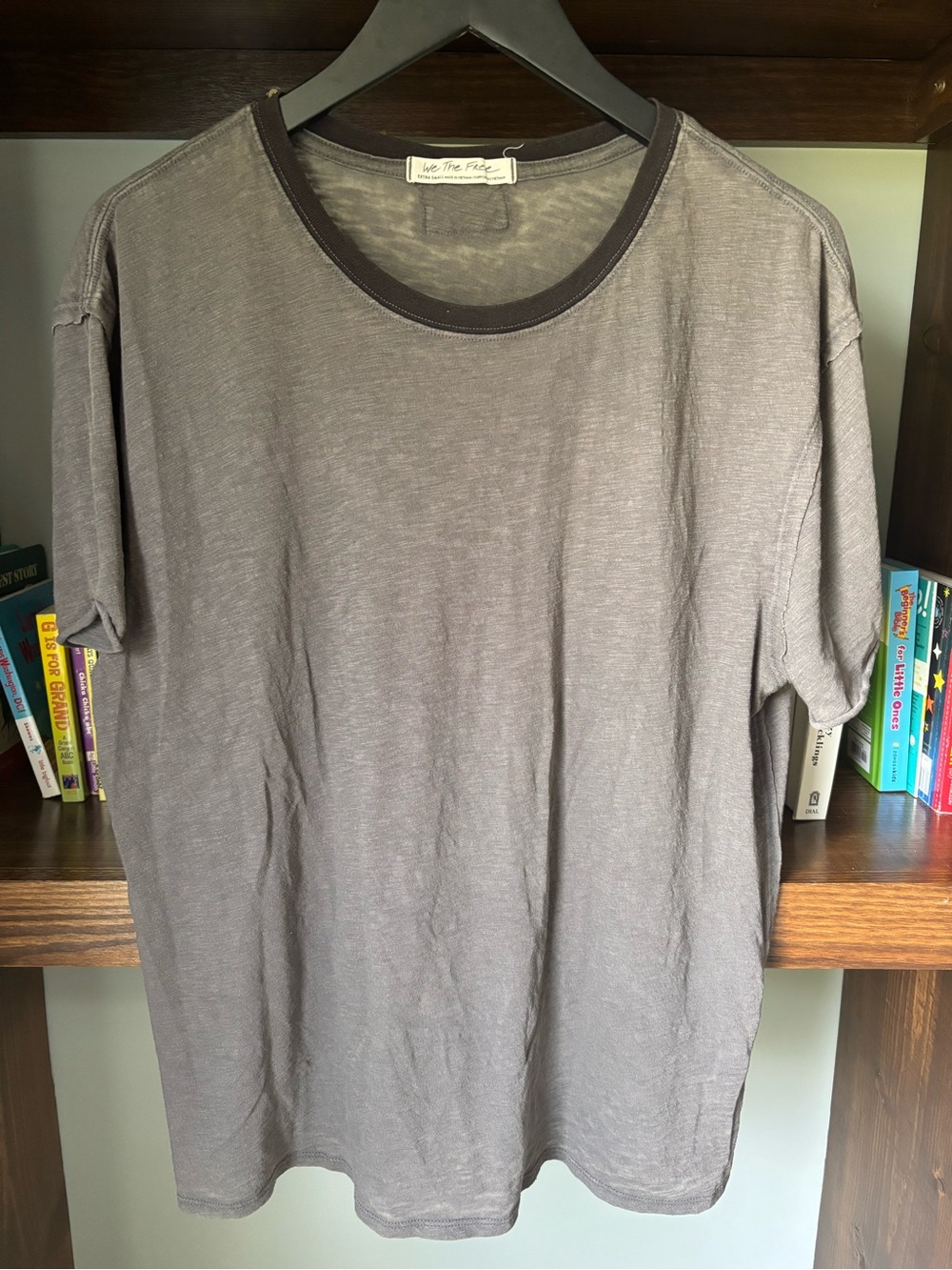 We The Free Short Sleeve Crewneck Tee in Charcoal with Dark Trim